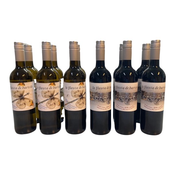 6 + 6 flasker La Flauta de Bartolo rd/hvidvin